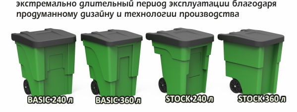 Профессиональные контейнеры для мусора.